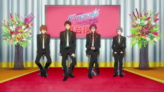 Free! Movie 2: Timeless Medley - Yakusoku: Character Butai Aisatsu anime poster