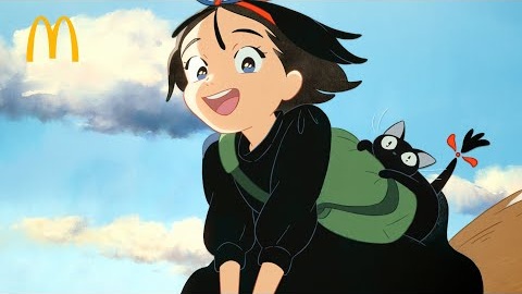 Majo No Takkyuubin X McDonald's CMs anime poster