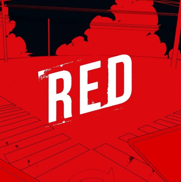 Red anime poster