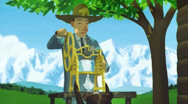 Suntory Tennensui CMs anime poster